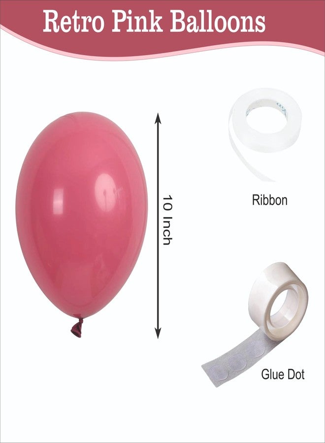 YOURS DECOR Balloon Decoration Kit for Birthdays Baby Shower, Wedding Anniversary, Valentine's Day Arch Garland for Parties Celebration & Event/Festive Party Decorations - RETRO PINK (100 Balloons) - Image 2